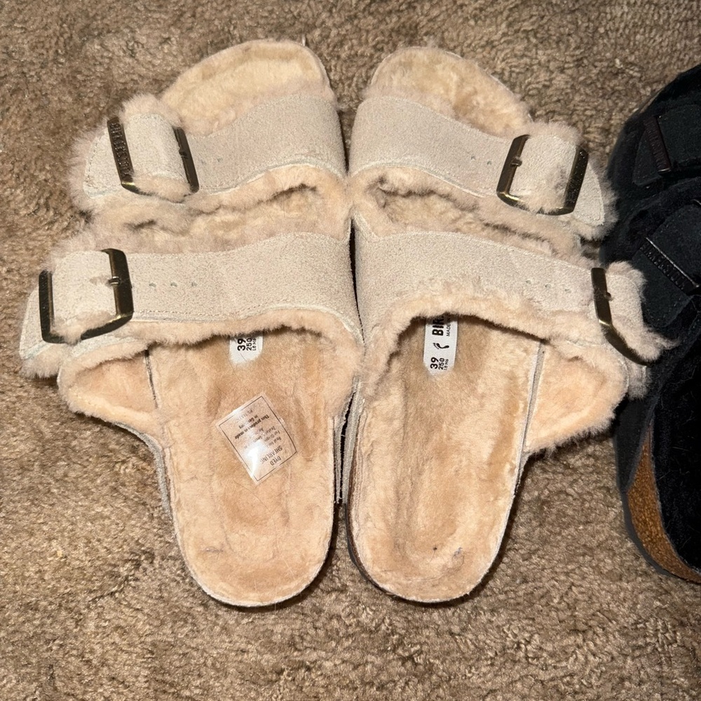 Birkenstock shearling sandals